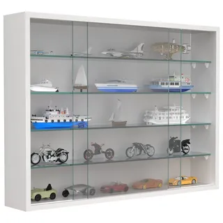 VCM Glasvitrine Drivalo L 75 x 12 x 55 cm Weiß