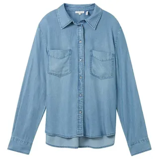 Tom Tailor 1041221 Denim Look Bluse Clean Mid Stone Blue Denim 40