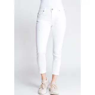 Regular-fit-Jeans ZHRILL "NOVA" Gr. 30, N-Gr, weiß (white) Damen Jeans Ankle 7/8 im 5-Pocket-Style