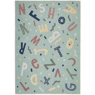Ben'n'jen Kinderteppich Abc, Mehrfarbig, Textil, Schriftzug, rechteckig, 120x170 cm, ISO 9001, Textiles Vertrauen - Oeko-Tex®, DIN EN ISO 14001, DIN EN ISO 50001, DIN EN ISO 9001, Global Recycled Standard (Grs), Teppiche & Böden, Teppiche, Teppich Kinderzimmer