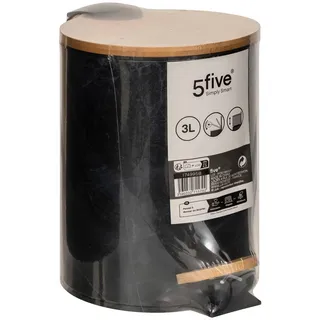 JJA 5five Simply Smart abfalleimer Soft Close, Metall, 3l lea Schwarz marmoreffekt