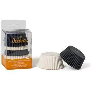 Decora 0339748 Muffinförmchen, Papier-Ofen, Schwarz, 75 -