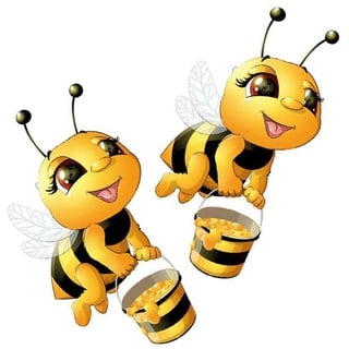 jojofuny 2 x Biene Wandaufkleber 3D Cartoon Bienenaufkleber Gelb Biene Wandaufkleber Für Mädchen Jungen Kinder Schlafzimmer Spielzimmer Spielzimmer