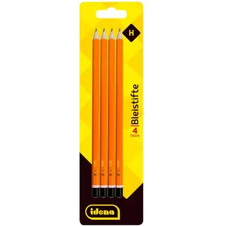 IDENA Bleistift H 4 St. Grau/Orange