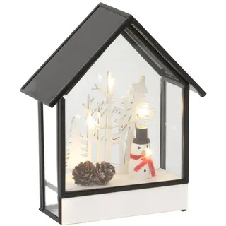 Konstsmide LED-Glashaus Schneemann-Winterszenerie mit 5 Warmweißen Dioden