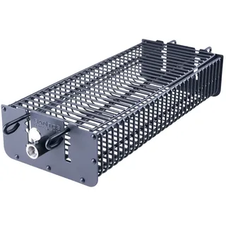 SANTOS BBQ Drehspieß-Korb Set für Drehspieße, Grillkorb, eckig