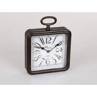 formano Wanduhr Paris 1887 eckig L. 22cm antik braun Metall