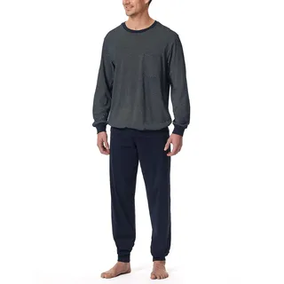 SCHIESSER Schlafanzug Comfort Essentials Nachtblau 58
