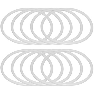Healifty 30 Stück Kunststoff-Ringe Kreolen Makramee Ringe Kunststoff Traumfänger Ringe für DIY Handwerk Traumfänger Herstellung 8,5 cm (weiß), Plastik, 30 Stück, 8.5cm