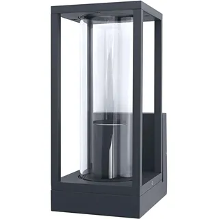 Osram Außenwandleuchte Aluminium, Glas 140 x 110 x 245 mm inkl. Montagematerial dunkelgrau