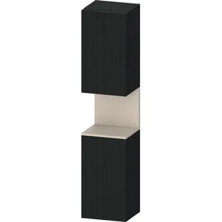 Duravit Qatego Hochschrank 40 x 36 x 176 cm Eiche Schwarz Glas/Holz/Spanplatte