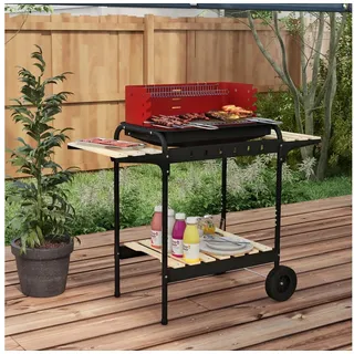 Outsunny Holzkohlegrill rot