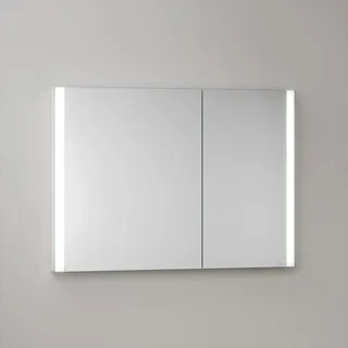 KEUCO Royal Atlas LED Spiegelschrank 100 x 71 x 11,5 cm mit 2 Türen, asymmetrisch, Unterputz 211201450100