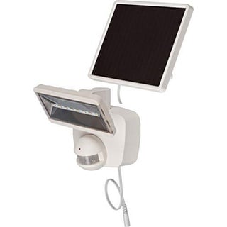 Brennenstuhl Solar LED Strahler SOL 800 / LED Leuchte für außen mit Bewegungsmelder und Solar-Panel (Solarlampe IP44, inkl. Akku, hochwertige Marken LED ́s, schwenkbar, 400lm) weiß