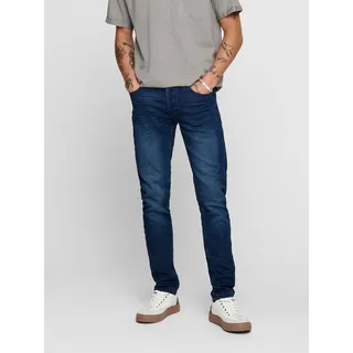 ONLY & SONS Slim-fit-Jeans Slim Fit Jeans Basic Hose Denim Pants ONSLOOM Stoned Washed (1-tlg) 3968 in Blau-2 blau 32W / 30LARIZONAS