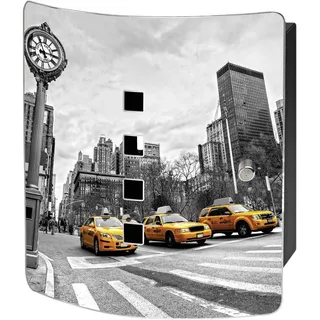 Burg Wächter Schlüsselschrank 6204/10 Ni Manhattan 24 x 7 x 240 cm Schwarz/Edelstahl
