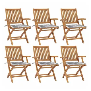 vidaXL Gartenstuhl 38 x 38 x 25,5 cm grau 6 St.