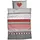Biber grau/rot 135 x 200 + 80 x 80 cm