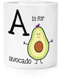 Buchstabe A Ist Für Avocado Makeup Pinsel Bleistift Topf - Alphabet Süß