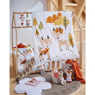 Jimmylee Korb, Beige, Textil, rund, 18 cm, Oeko-Tex® Standard 100, Griffe, Innenfutter, Spielzeug, Spielzeugkisten