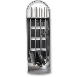 Kaminbesteck 5-teilig modern Schaufel Besen Zange Kamingarnitur Kaminzubehör