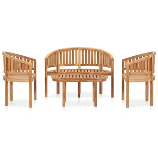 vidaXL Garten-Lounge-Set 4-tlg. braun