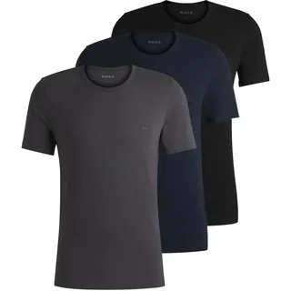 Boss Classic Kurzarm-T-Shirt 3 Einheiten Open Blue XL