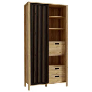 Forte Highboard Jytana 0 x 0 x 0 cm Schwarz/Eichefarben