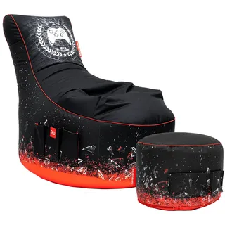 GAMEWAREZ Gaming Sitzsack Bundle Classic Crimson X-Ray (rot)