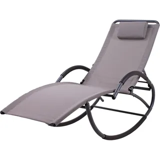 Garden Pleasure SIROS Schaukelliege 177 x 63 x 106 cm Grau