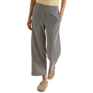 Cecil Wide Leg Hose in Seersucker-Qualität Brown Cacao S - S / 26L