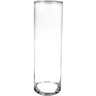 Blumenvasen 50 x 15 cm, transparent, Zylindervasen für Blumensträuße