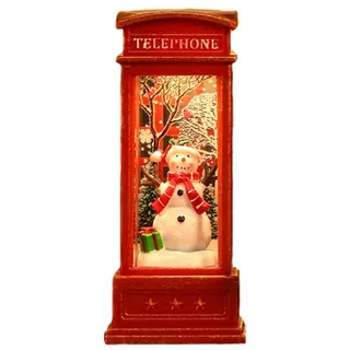 Weihnachts-Schneekugeln, Schneekugeln Weihnachten Mit Musik, Telefonzelle, Weihnachts-Schneekugel-Laterne Für Die Dekoration Ihres Ferienhauses(B)