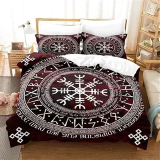 keephen Viking Celtic Bettbezug Set Skandinavische Kultur Yggdrasil Fenrir Bettwäsche Set Antike Mythologie Quilt Cover