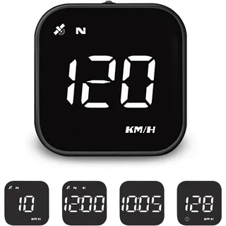 iKiKin Head Up Display Auto HUD Display KMH MPH GPS Smart Tachometer, 2.0'' LCD Bildschirm mit Übergeschwindigkeitsalarm Ermüdungswarnung, Navigationskompass für alle Fahrzeuge
