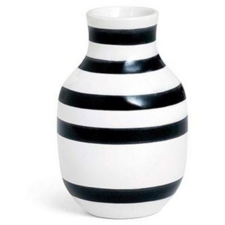 Kähler Tischvase Vase Omaggio S schwarz-weiß, Vasenöffnung ca. 4 cm Durchmesser