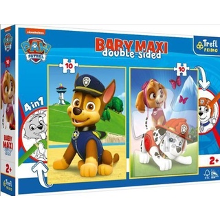 Trefl - Primo Baby MAXI Puzzle + Malvorlage 2x10 Teile PAW Patrol