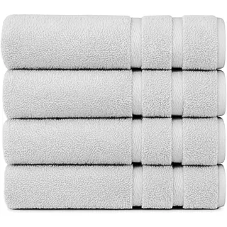 Egeria Prestige Handtücher, 50x100 cm, Weiß, Weiches und saugfähiges Handtücher Set für Bad, Dusche und den täglichen Gebrauch, 4 Pack