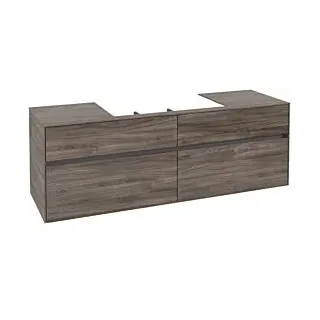 Waschbeckenunterschrank 160 x 55 cm Stone Oak