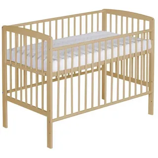 Schardt Beistellbett Micky Plus, Buche, Holz, Holzwerkstoff, Buche, massiv, 65x97x124 cm, Made in Germany, DIN EN ISO 14001, Lattenrost stufenlos höhenverstellbar, zum Gitterbett umbaubar, Babymöbel, Babybetten, Beistellbetten