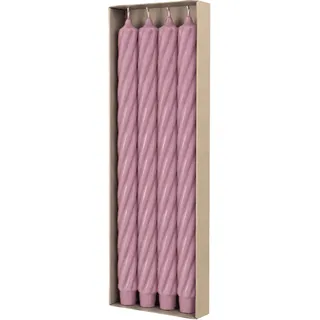 Richard Wenzel RUSTIC TWIST Stabkerzen 350 x 28 mm Antikrosa 4 St.