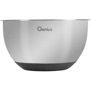 Genius Edelstahl Schüssel-Set Schwarz/Silber 6-tlg.