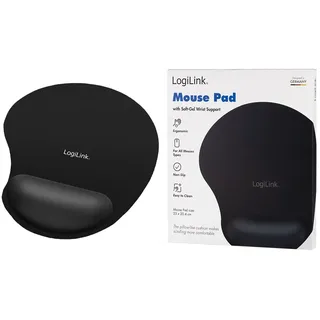 Logilink Mousepad mit Silikon Gel Handauflage