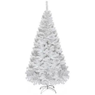 KOMFOTTEU Künstlicher Weihnachtsbaum weißer Christbaum, Tanne, 150 cm weiß 150 cm