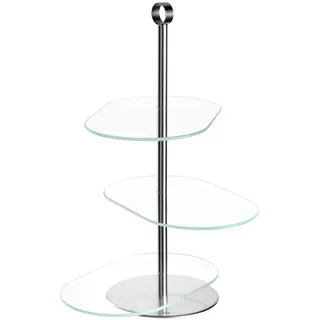 LEONARDO Etagere Cena asymetrisch 3-tlg. - silber
