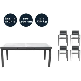 Home Deluxe Calido Madera Set 5-tlg. Grau