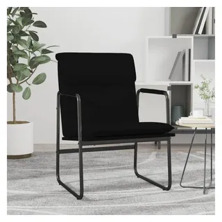 vidaXL Loungesessel 55 x 64 x 80 cm Schwarz mit Rollen