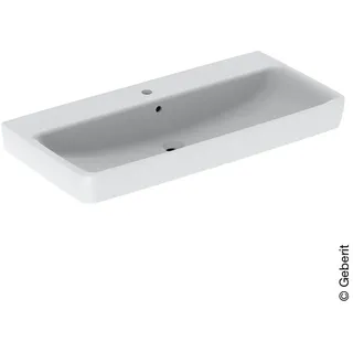 Geberit Renova Plan Waschtisch 100cm, Hahnloch mittig, mit Überlauf,