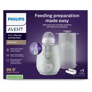 Philips AVENT 2-in-1 Flaschenwärmer und Sterilisator, Weiß