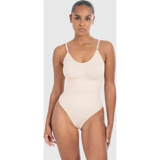 SMILODOX Damen Shapewear String Bodysuit Nysa Nude blütenblattbeige XL